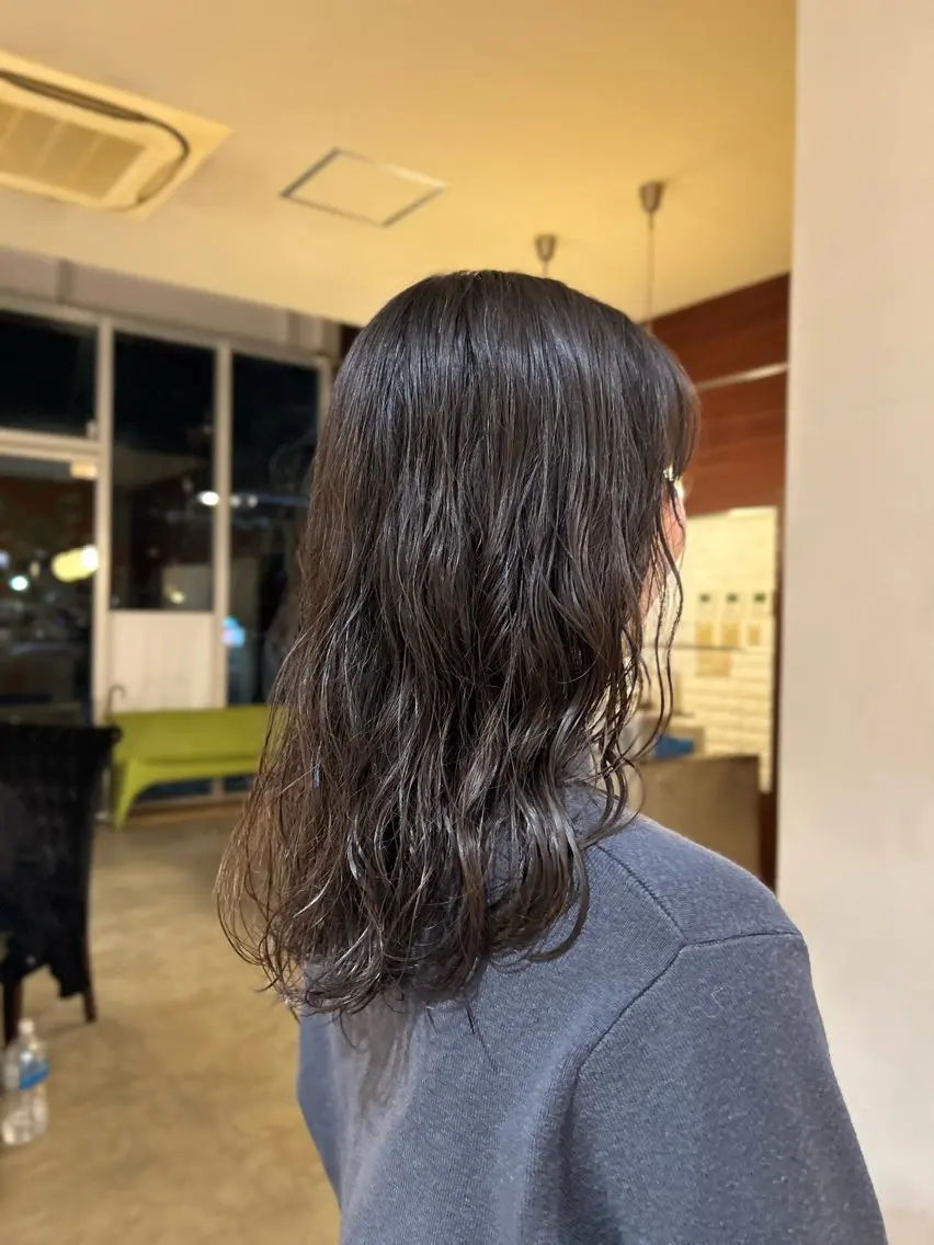 【コテ巻き風パーマ】カット+デジタルパーマの写真
