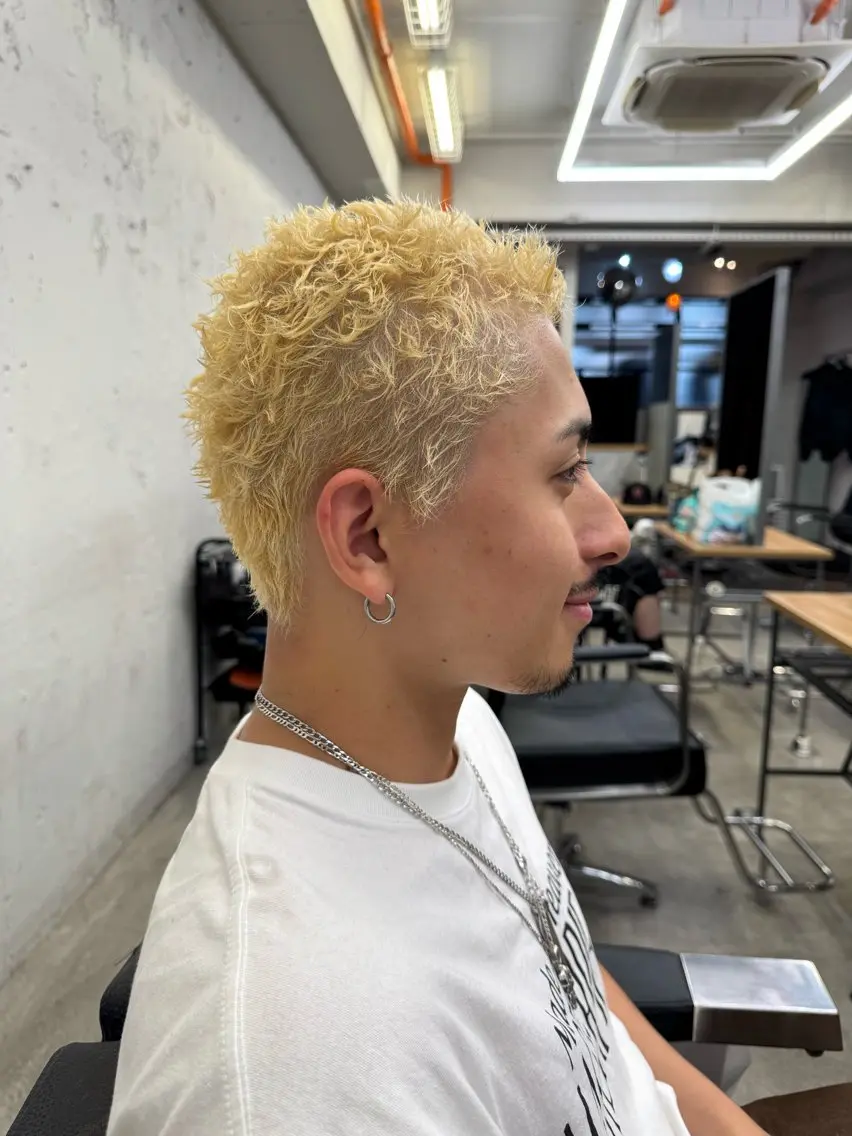 ショート カラー パーマ メンズ メンズパーマ カット ヘアカラー パーマ 💈メンズ特化💈 TASUKUのヘアスタイル