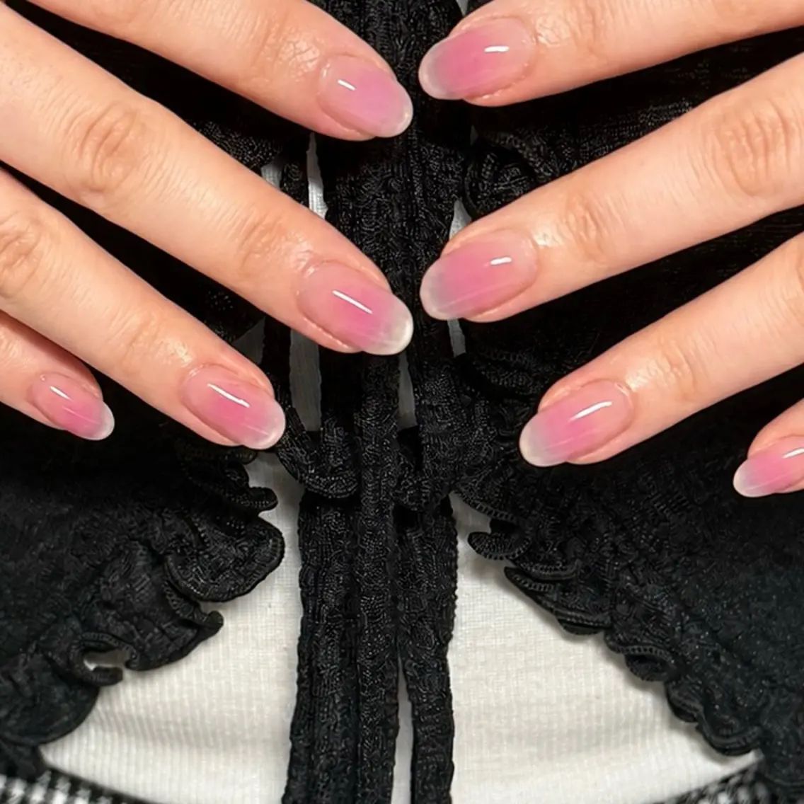 ネイル チークネイル ピンク GELo nail rinaのネイルデザイン