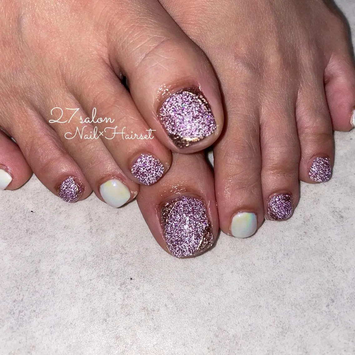 ネイル フラッシュネイル フットネイル 27salon yuinaのネイルデザイン