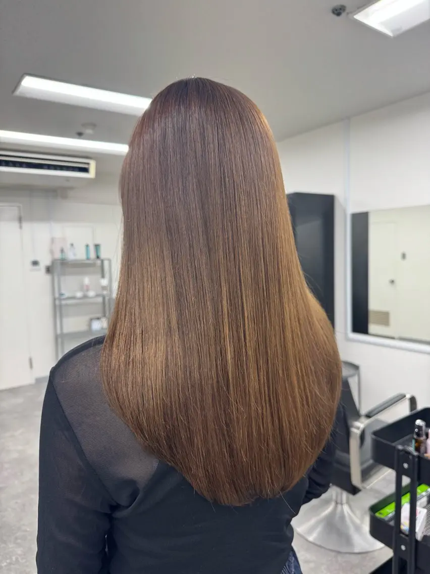 セミロング 髪質改善 トリートメント 酸熱トリートメント 髪質改善メニュー 長井 美佐子のヘアスタイル