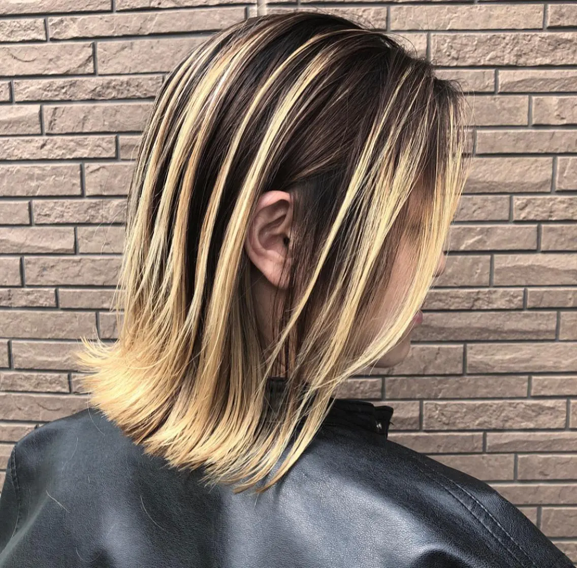 ショート カラー ヘアアレンジ バレイヤージュ デザインカラー ハイライトカラー ハイライト レイヤーカット アンドウ ユウ/ レイヤーカット/韓国のヘアスタイル