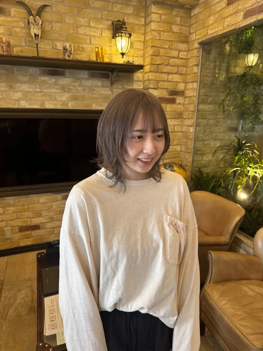 ミディアム カット ヘアカラー トリートメント Monan 新宿店のヘアスタイル