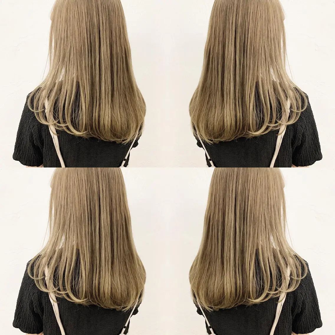 セミロング カラー ヘアアレンジ ネイル マツエク・マツパ ハイトーンボブ 前田 表参道　グレージュのヘアスタイル