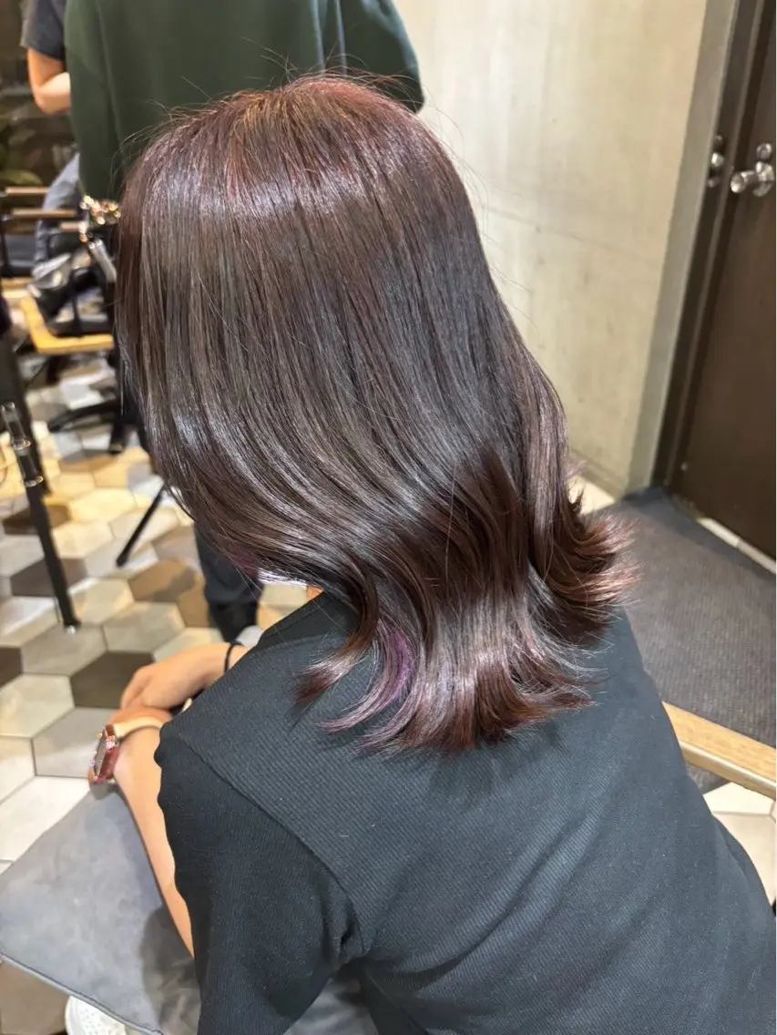 ミディアム カラー ヘアカラー 近藤 愛理のヘアスタイル