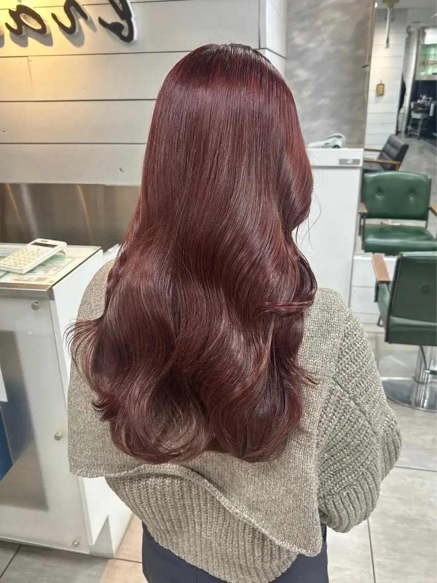 ロング カット ヘアカラー レイヤー/艶髪カラー 森本くるみのヘアスタイル