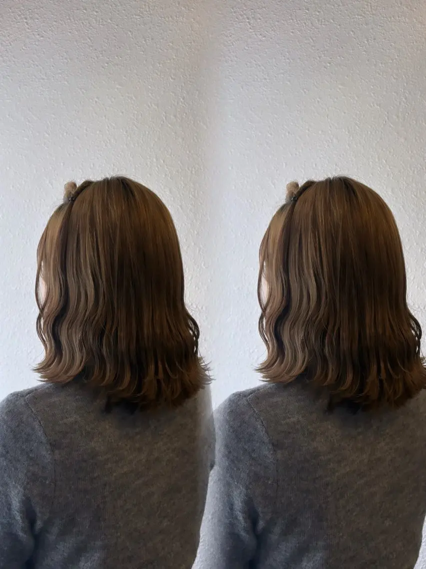 ミディアム カット 杉本 奈々美のヘアスタイル