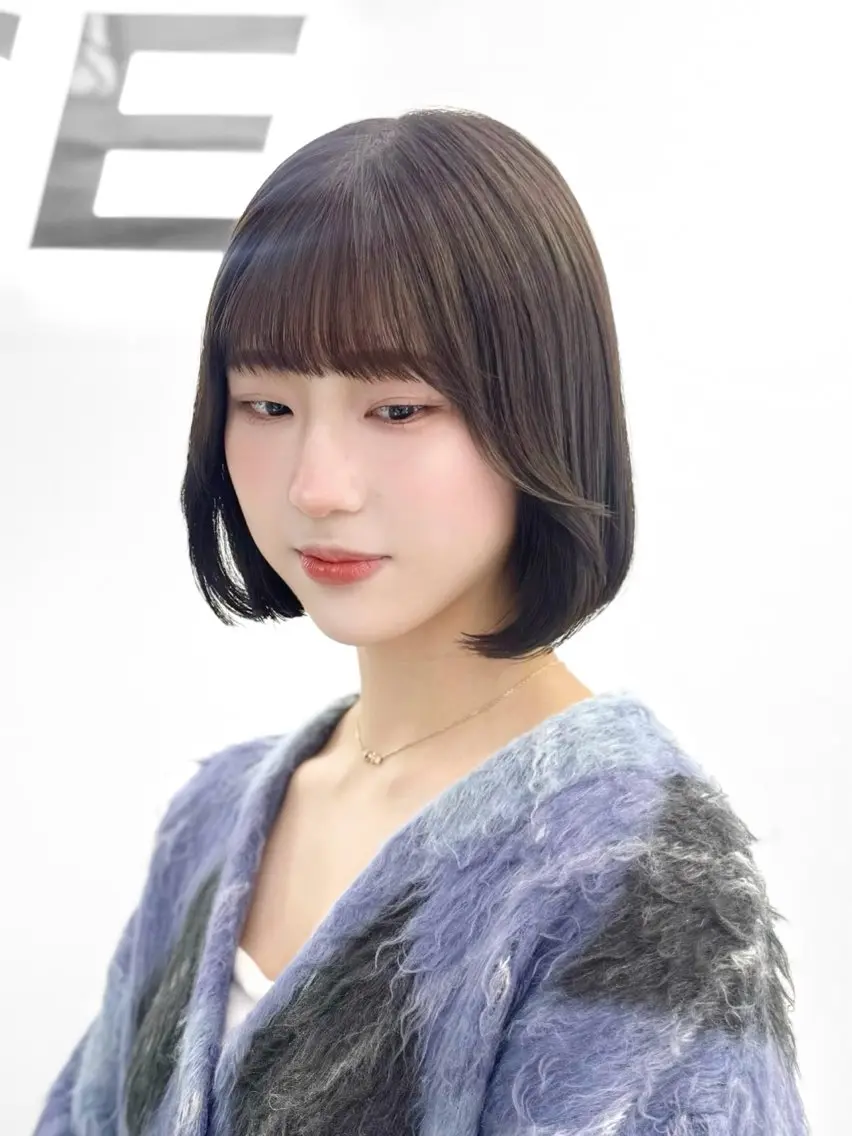ミディアム カラー ヘアアレンジ カット ヘアカラー トリートメント ヘッドスパ ヘアセット 縮毛矯正🤍 盛れるボブ/ひかりのヘアスタイル