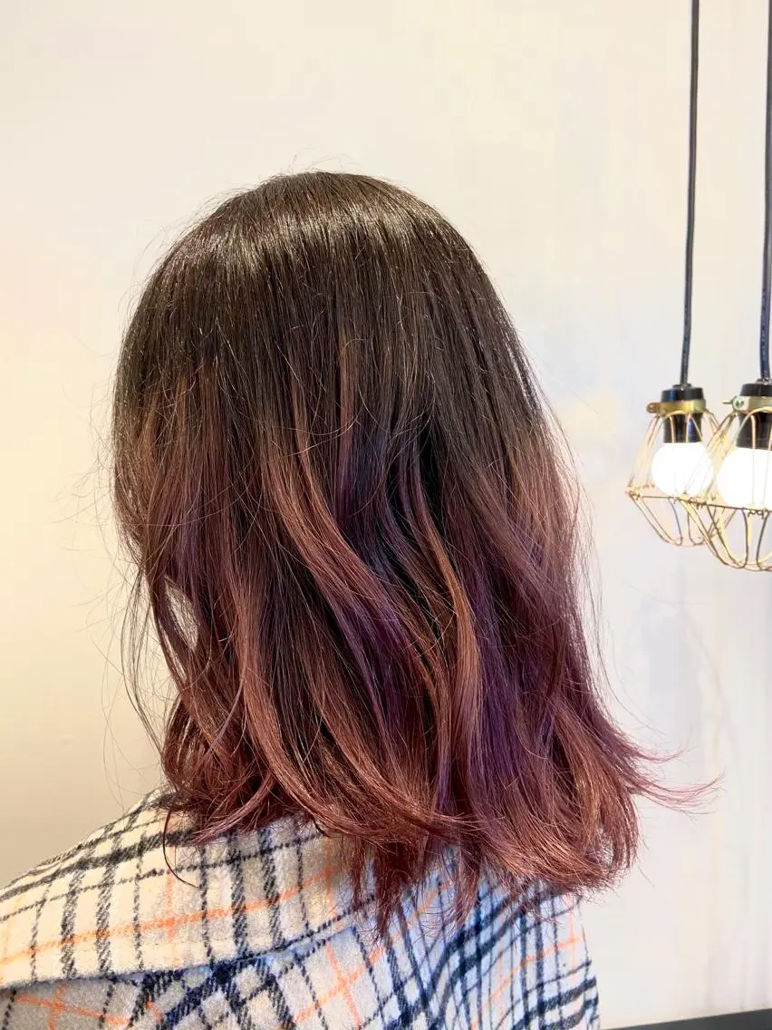 🌈グラデーションカラー+スチームトリートメント🌈ブリーチ込み✨の写真
