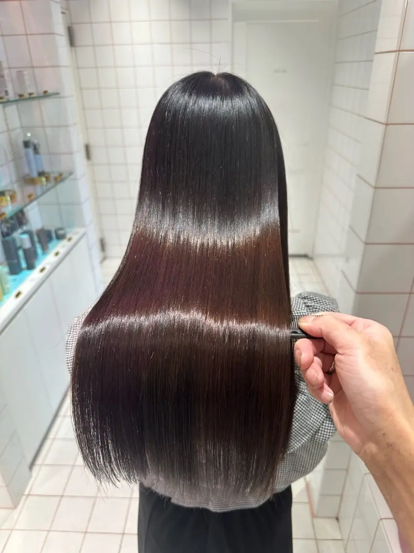 ロング 縮毛矯正 カット 縮毛矯正 トリートメント ✨縮毛矯正✨レイヤー ホウダカズヒロのヘアスタイル