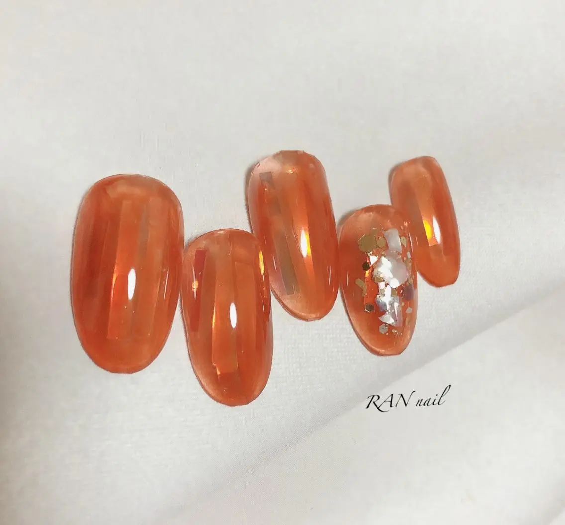 ネイル オーロラネイル フットネイル オフィスネイル ピンク 春ネイル ハンドネイル フットネイル RAN nailのネイルデザイン