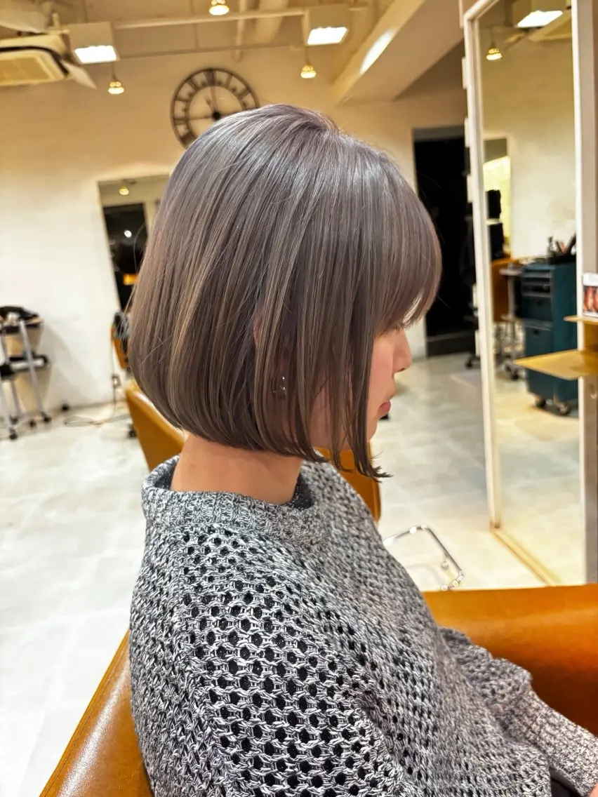 カラー 透明感カラー グレージュ 吉田 輝のヘアスタイル