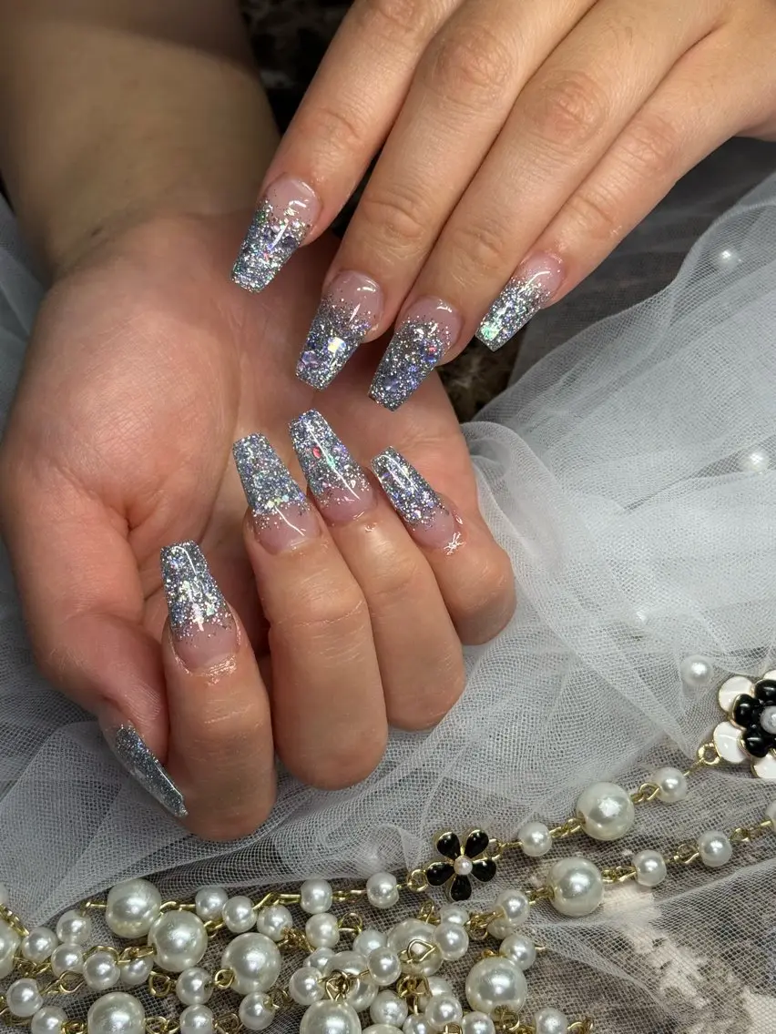 ネイル グラデーション ラメ(グリッター) ラメグラデーション スカルプネイル NAIL FOCUS MAMIAのネイルデザイン