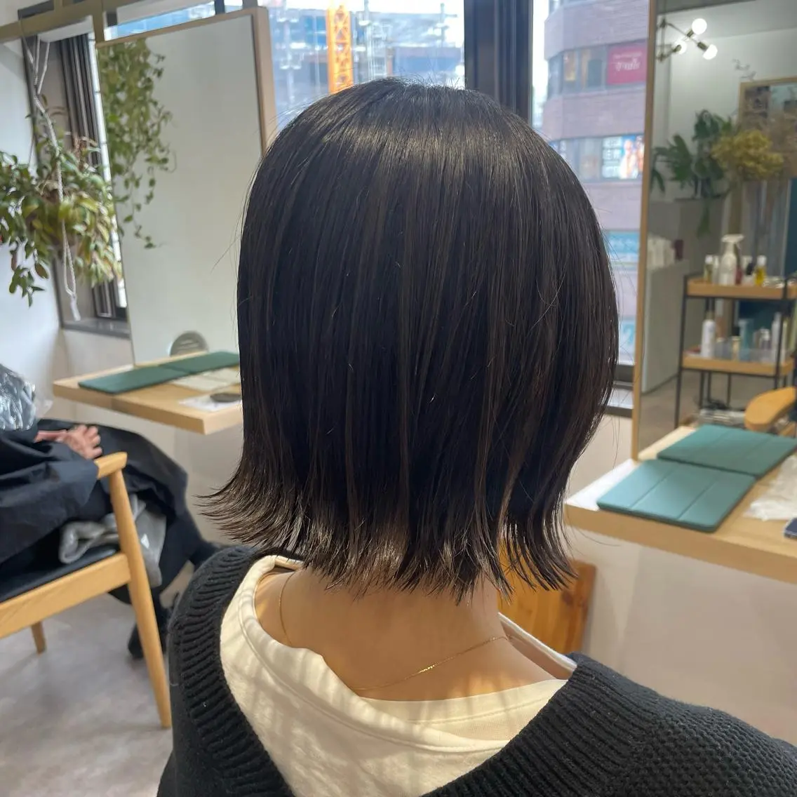 ショート 切りっぱなしボブ ボブ カット AMANE🌼 ハヤシサオリのヘアスタイル