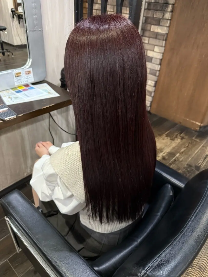 カラー ブリーチ ブリーチなしカラー レッドカラー M.Fe's はるな 🖤メンズカット募集のヘアスタイル