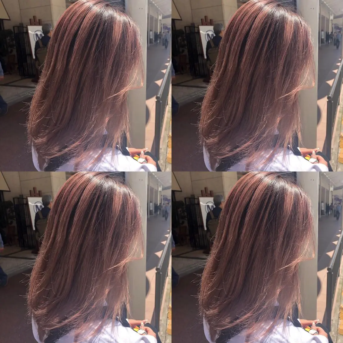 ミディアム カラー ピンクカラー ヘアカラー トリートメント JILBLAN京都 ショート/ハイライトのヘアスタイル