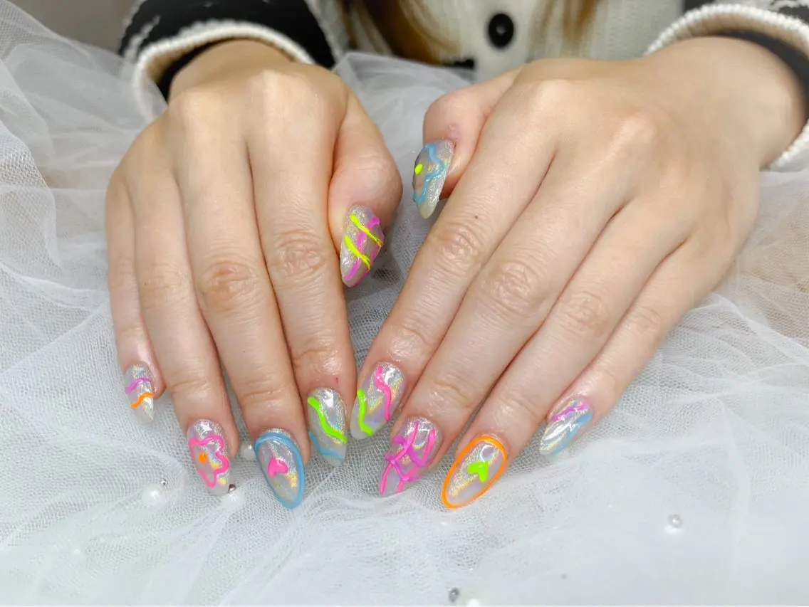 ネイル マグネットネイル ミラーネイル ハンドネイル ハンドケア HIP nail 北堀江のネイルデザイン