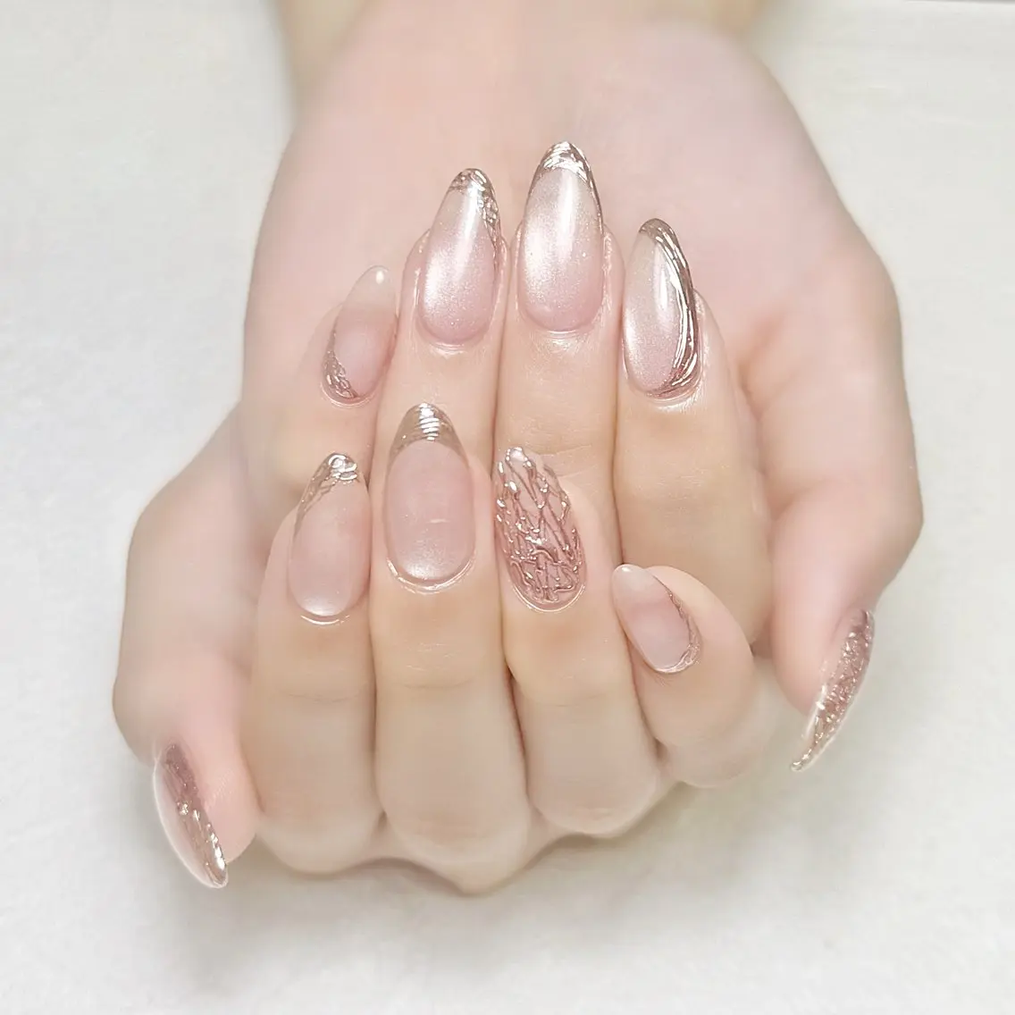 ネイル マグネットネイル ミラーネイル オフィスネイル ワンカラーネイル rouse nail RISATOのネイルデザイン
