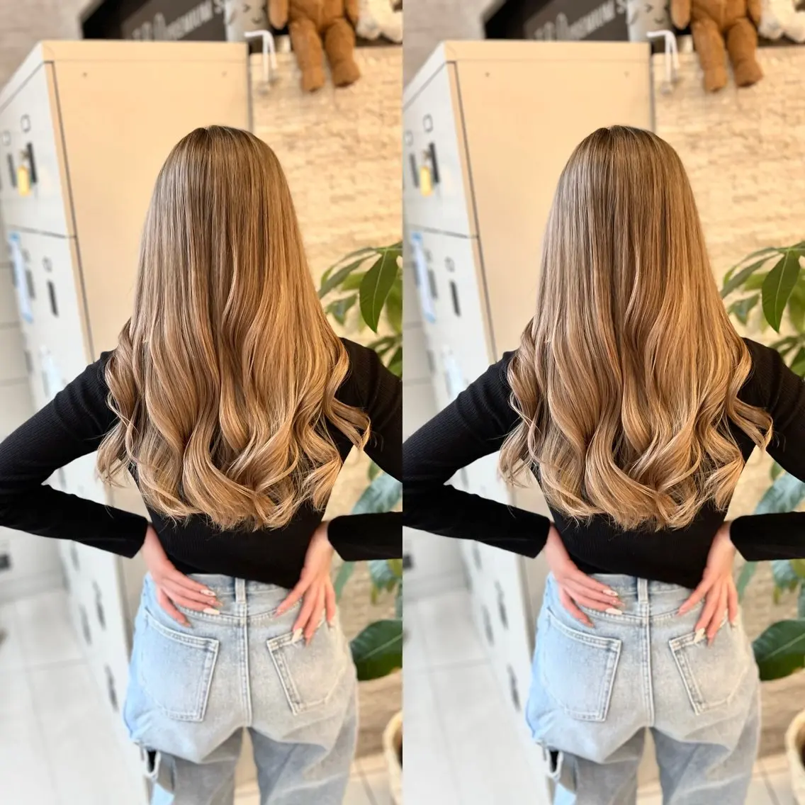 ロング カット ヘアカラー トリートメント Y Uのヘアスタイル