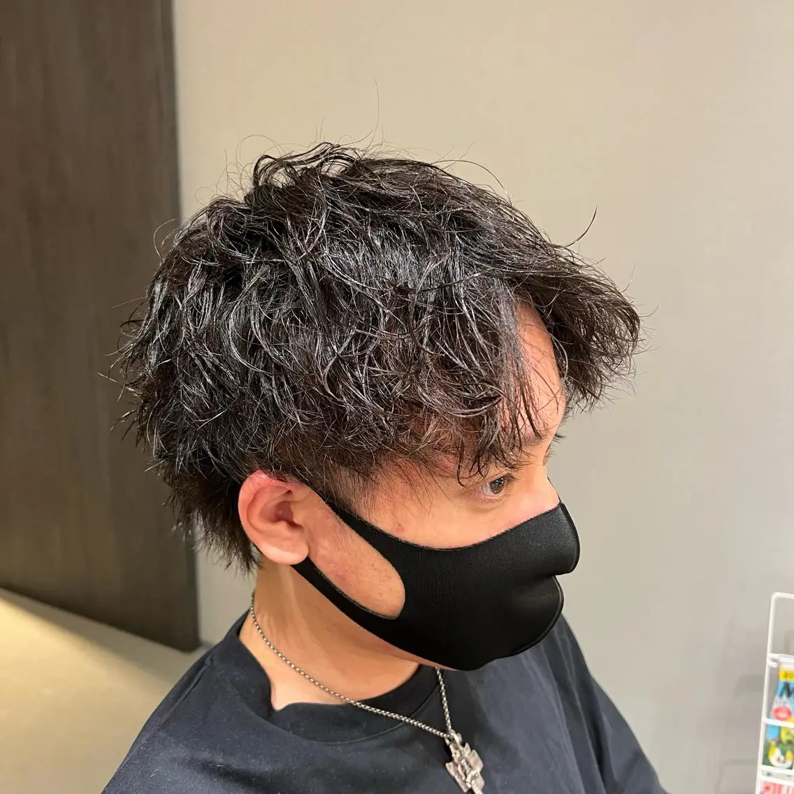 ショート パーマ メンズ カット パーマ 梅田茶屋町メンズ 専門美容師 山元一平のヘアスタイル