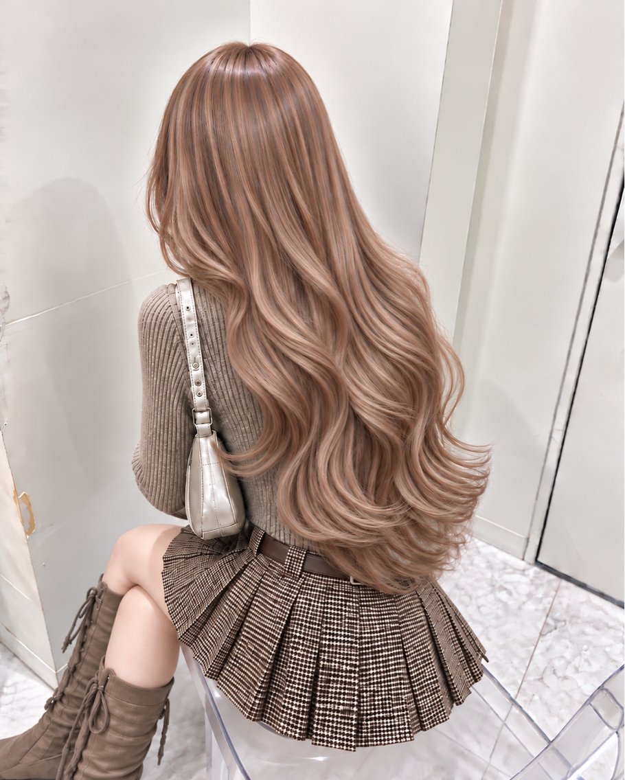ロング カラー ヘアアレンジ ヘアカラー トリートメント ヘッドスパ ヘアセット 🧸ミルクティー特化 🧸MASAKIのヘアスタイル