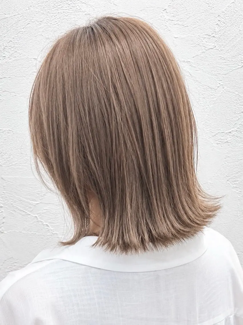 ミディアム カラー カット ヘアカラー トリートメント ゆづき:ショート・透 明感カラー特化のヘアスタイル
