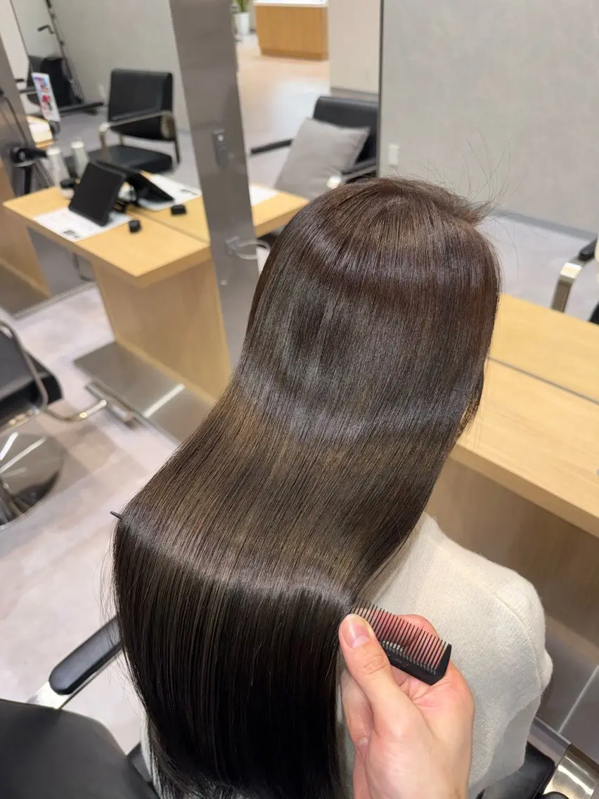 🫧縮毛矯正(カット無し)🫧＋Aujua or KERASTASE艶髪トリートメント💎の写真