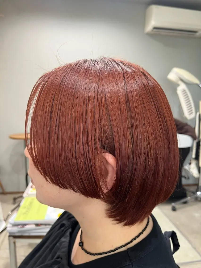 カラー ブリーチ オレンジ ヘアカラー トリートメント フクウラ ミホのヘアスタイル
