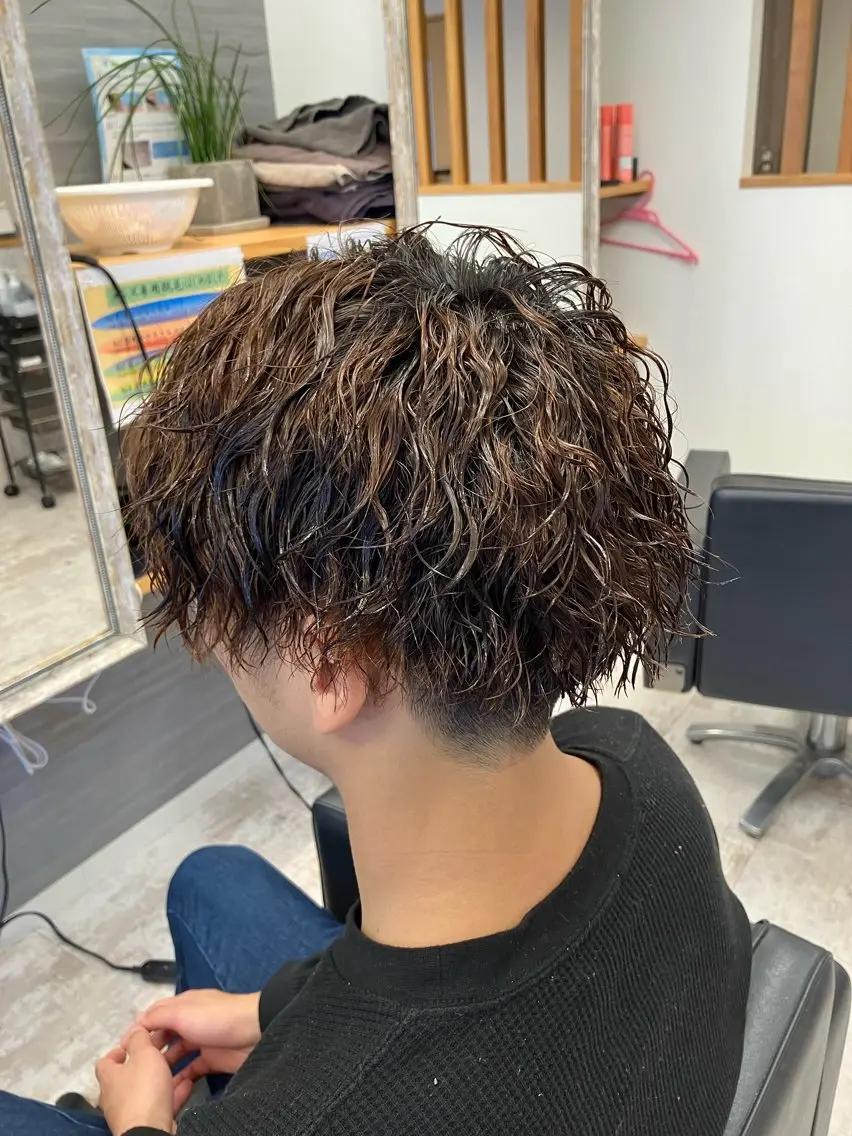 パーマ メンズ カット パーマ メンズ特化/パーマ/ フェードWATARUのヘアスタイル