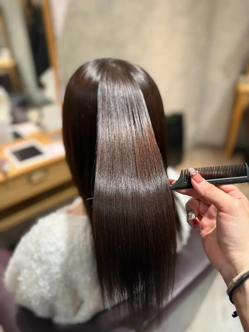 【 再来限定 】縮毛矯正❀.*カット付き✂︎また艶髪アップデートしましょう✨️🥹+1500円でトリートメント可の写真
