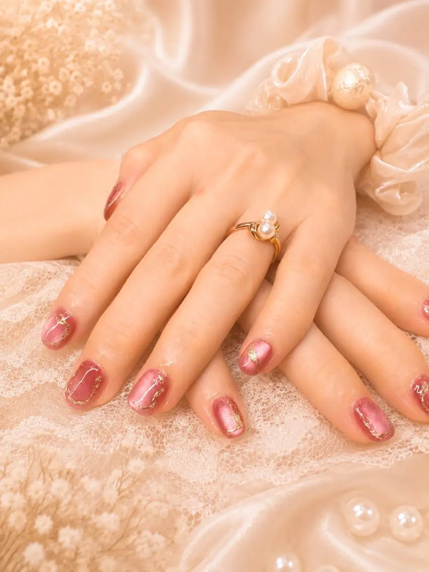 ネイル マグネットネイル ミラーネイル ハンドネイル Naris Nail salonのネイルデザイン