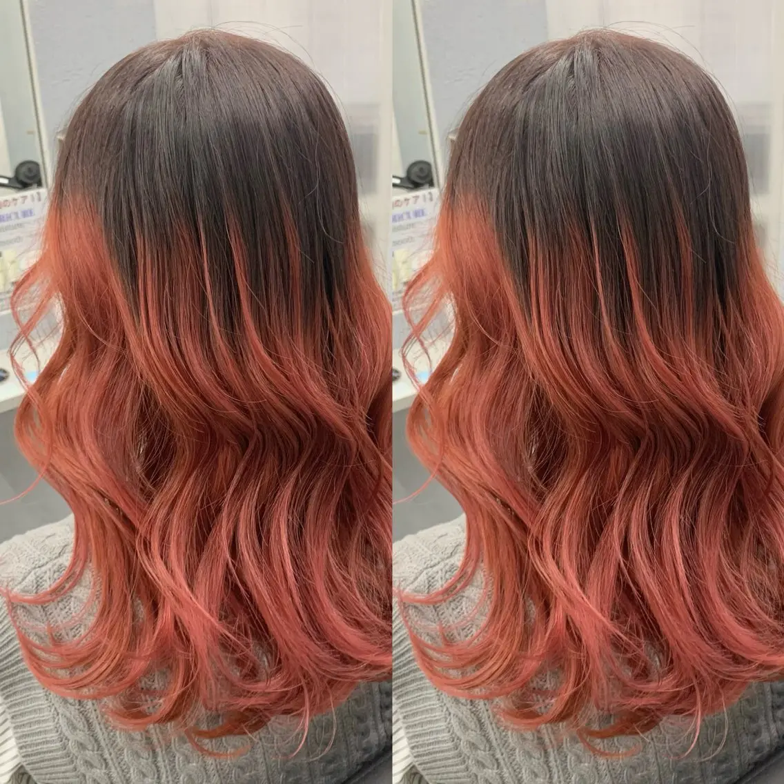 セミロング ブリーチ無しカラー✨ 美鈴のヘアスタイル