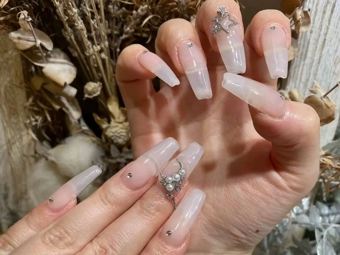 ネイル アートネイル フットネイル ジェルネイル ハート マグネットネイル Babarla nailのネイルデザイン