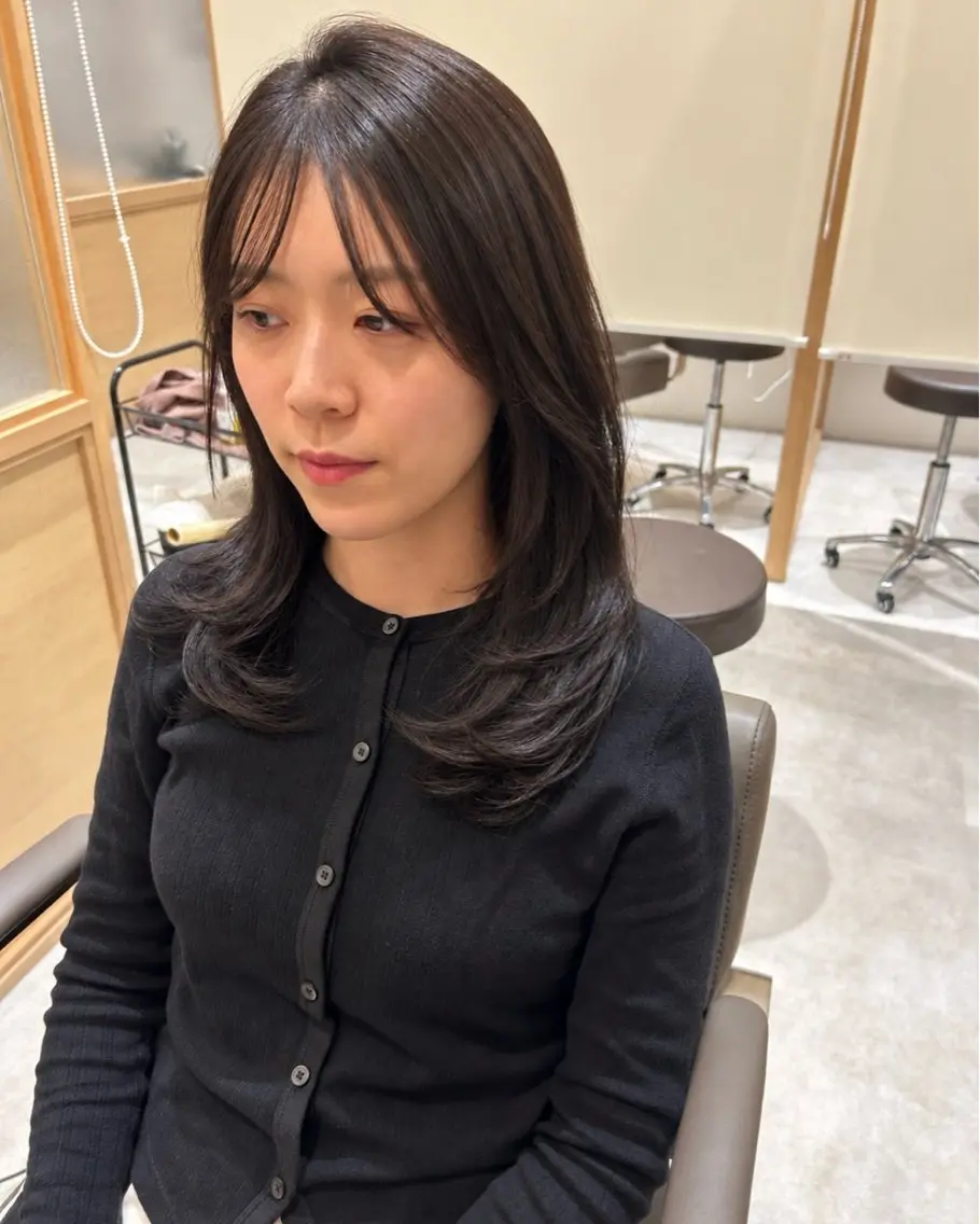 ロング 切りっぱなしボブ ボブ 髪質改善 ヘッドスパ 久木原 ゆりのヘアスタイル