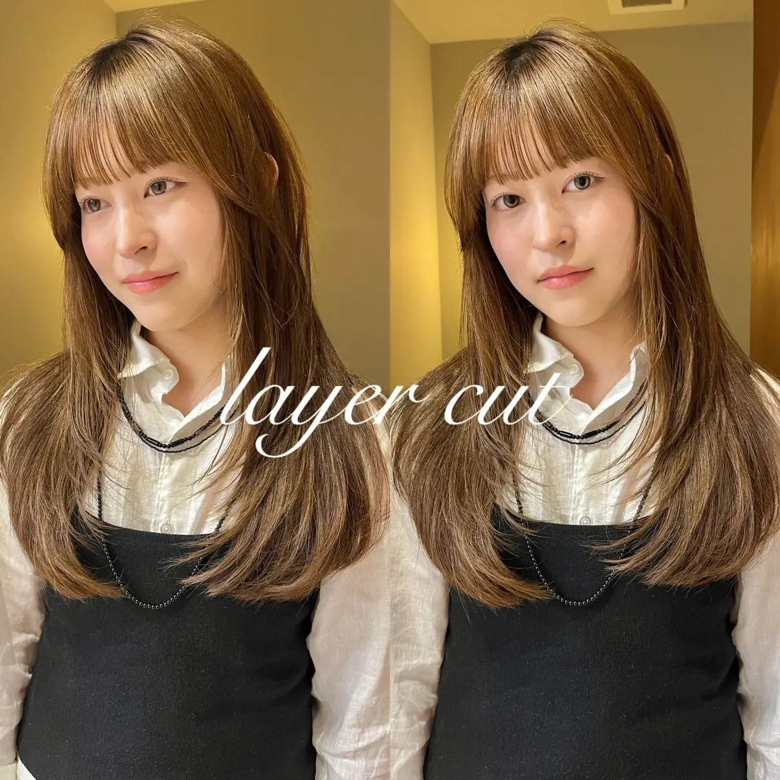 【新規・平日限定】カット+ブリーチなしダブルカラー+髪質補修TR 17,000円の写真