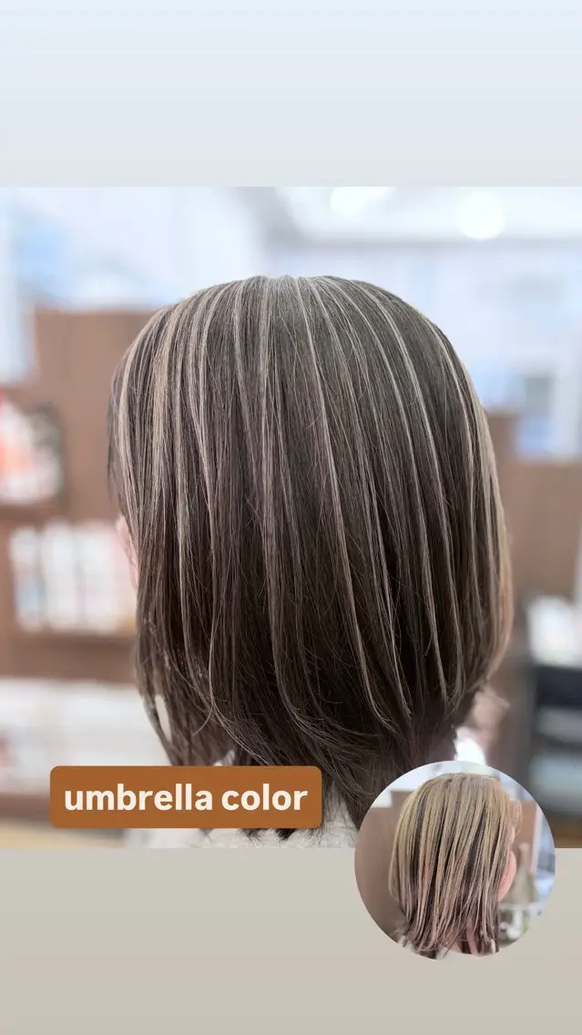 ミディアム ハイライト カット ヘアカラー トリートメント ⭐︎ SAYAKAのヘアスタイル