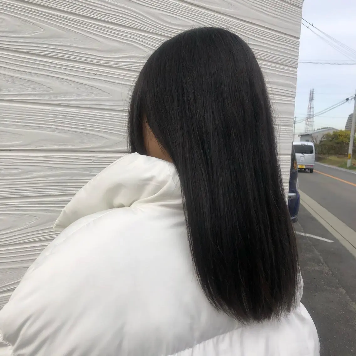 セミロング トリートメント ヘアカラー 半田 知穂のヘアスタイル