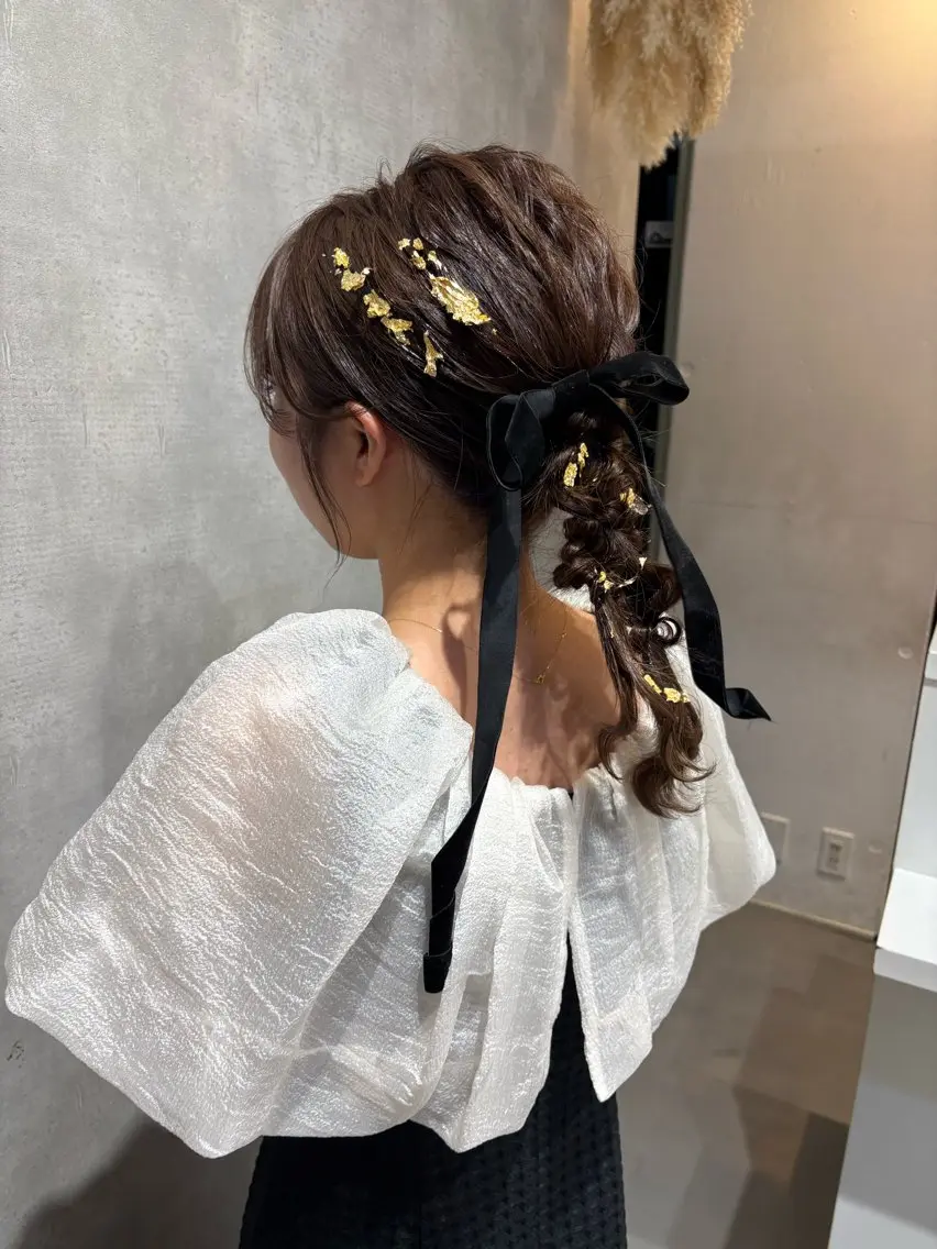 ミディアム ヘアセット chic 有山 美瑠のヘアスタイル