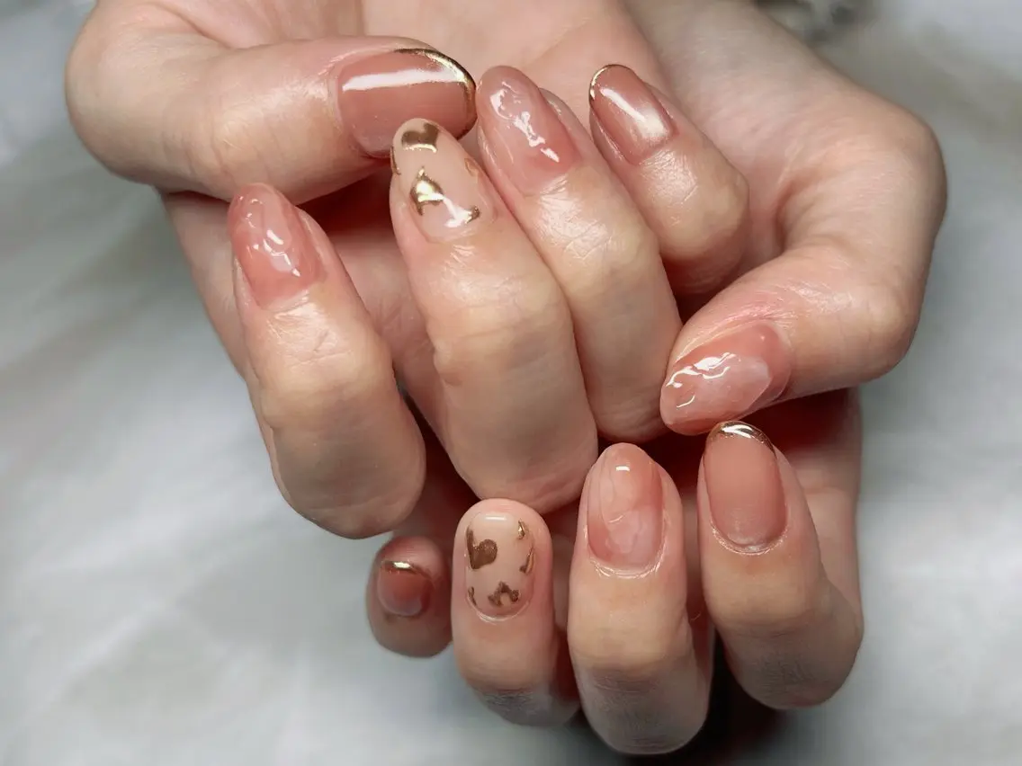 ネイル ハート ハンドネイル AMUCI NAIL Shihomiのネイルデザイン