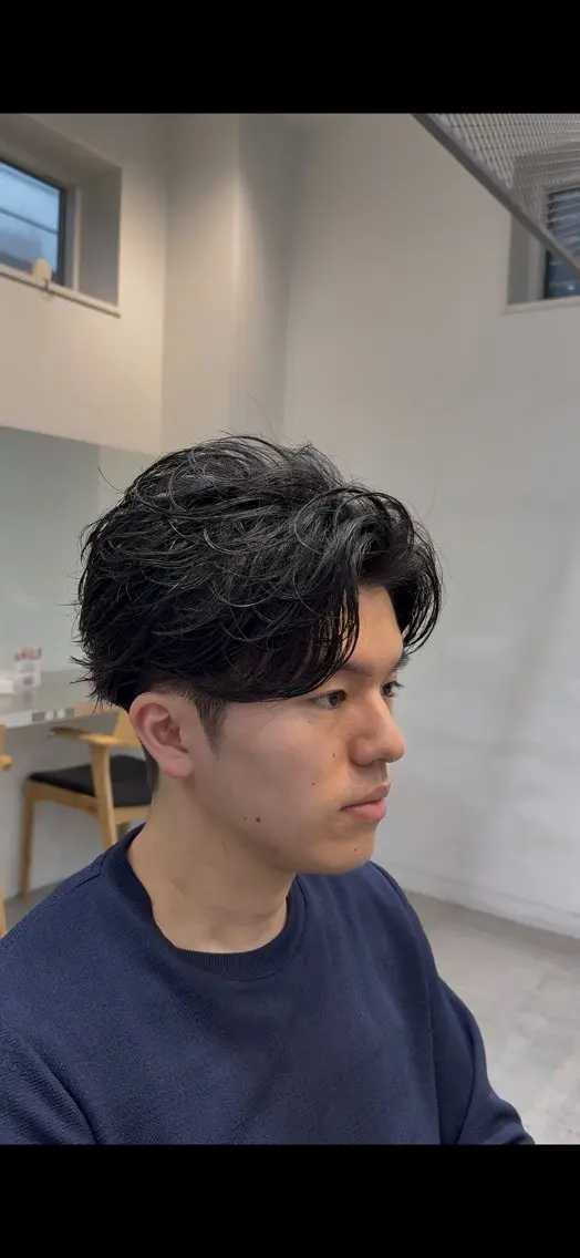 パーマ メンズ カット パーマ トリートメント fifth 山崎 颯人のヘアスタイル
