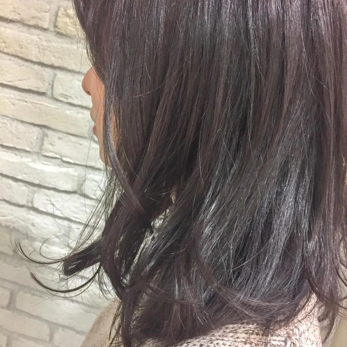 ミディアム カラー ココアグレージュ グレージュ ラベンダーカラー ピンクカラー HAUS 片山みほのヘアスタイル