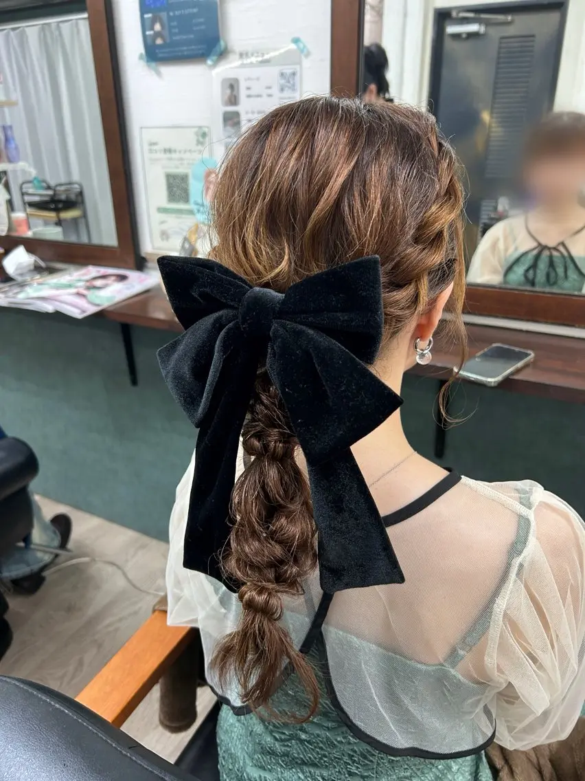 ロング ヘアアレンジ 結婚式・ブライダル ヘアセット 【ヘアアレンジ】 Mei🍀🫧のヘアスタイル