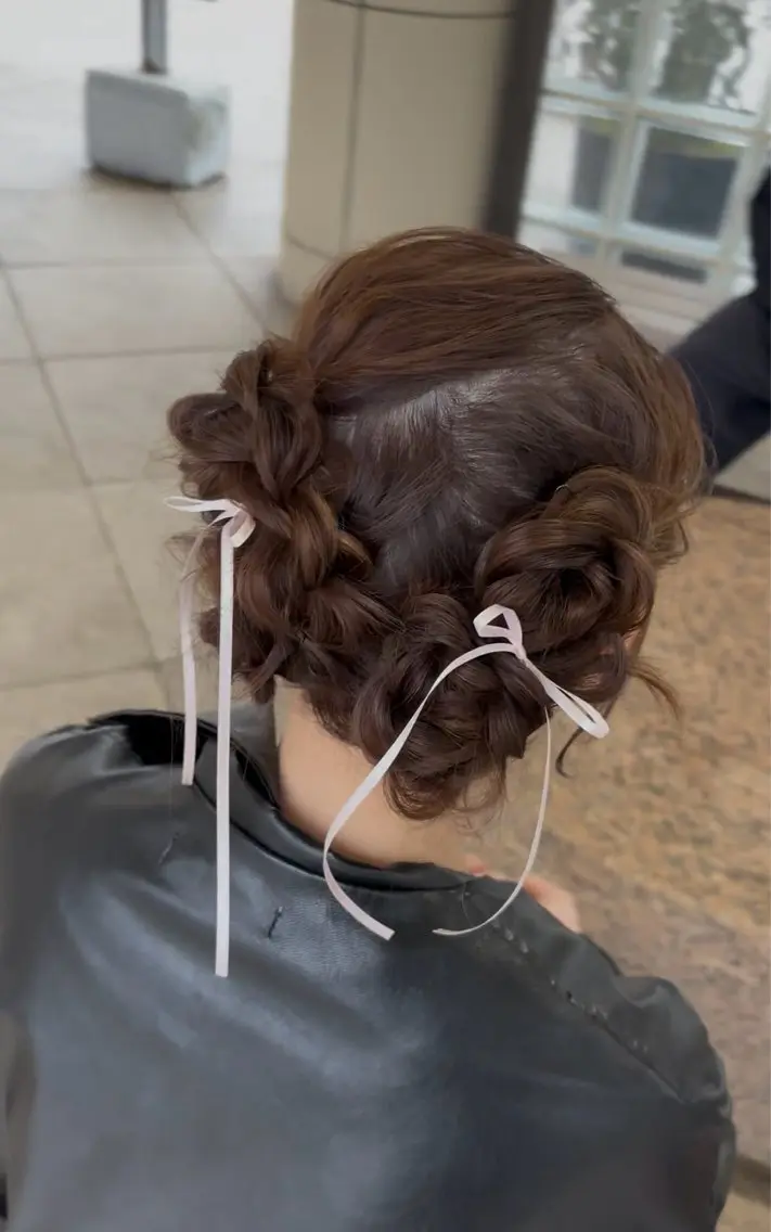 ヘアアレンジ ヘアセット 森下 真結のヘアスタイル