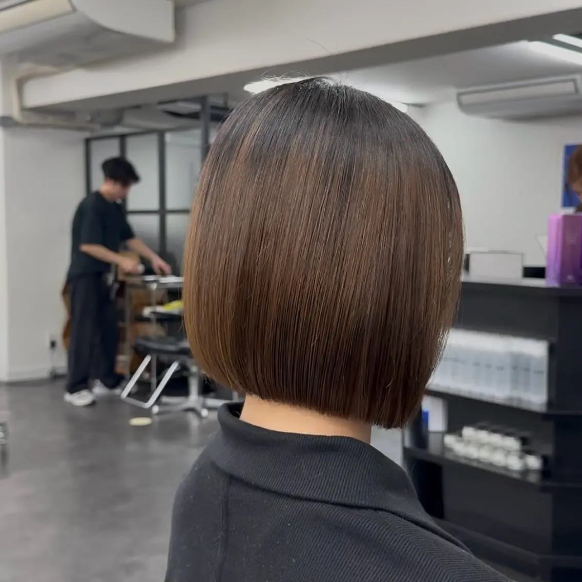 ショート カラー ヘアアレンジ カット ヘアカラー ボブ指名1位/パツッ とボブ/似合わせのヘアスタイル