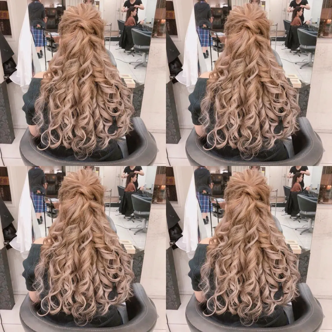 ロング ヘアアレンジ ハーフアップ ヘアセット 🌷MAYU 🌷のヘアスタイル