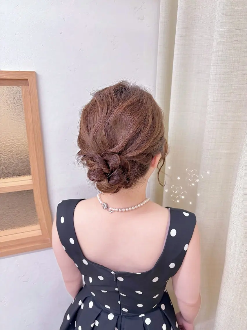 ヘアアレンジ ヘアセット 参列♡デートゆるふわ ヘアメイク🎀みゆうのヘアスタイル