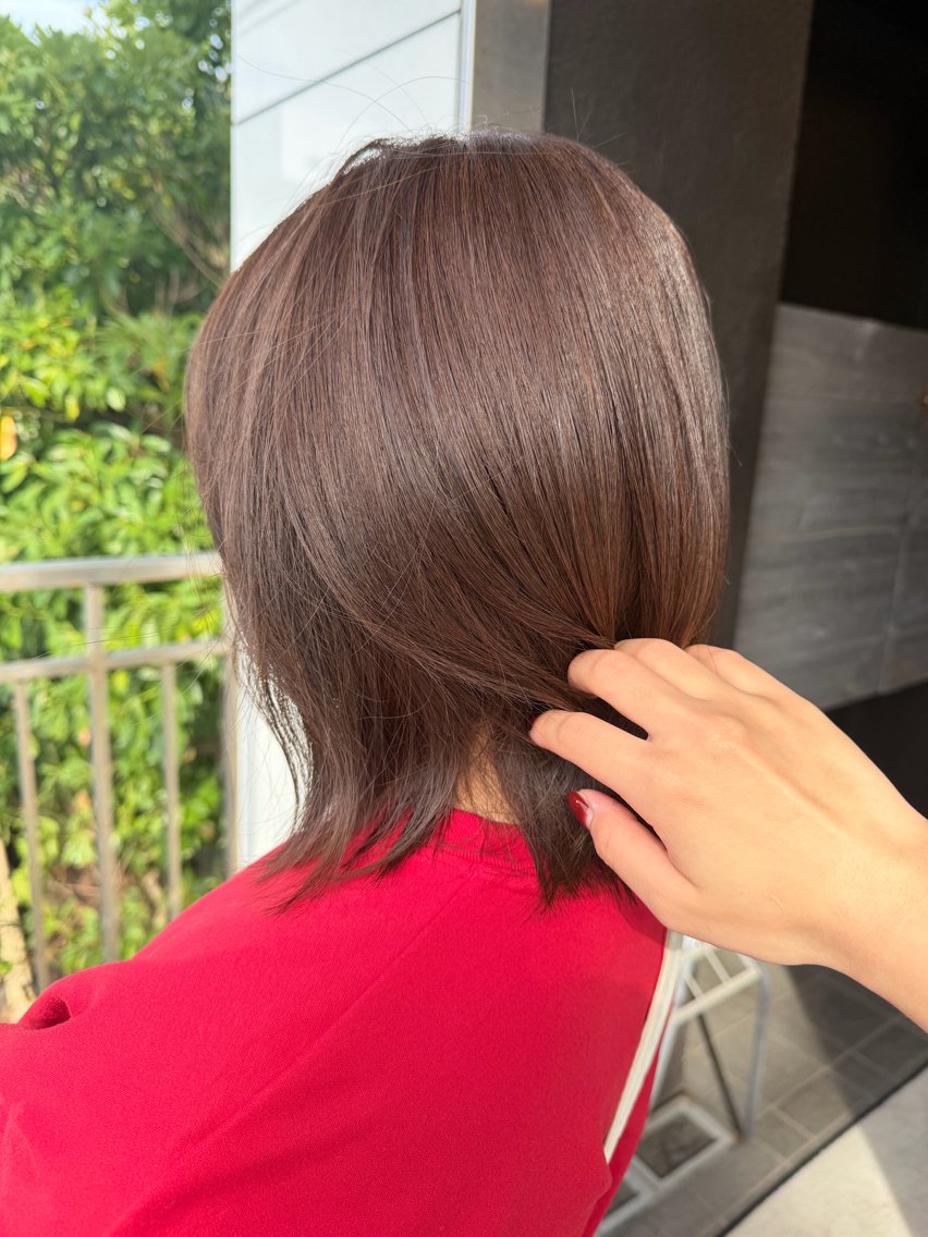 カラー ベージュカラー オリーブベージュ ヘアカラー LUCK鎌倉🎀 まつぱ/眉ワックスのヘアスタイル