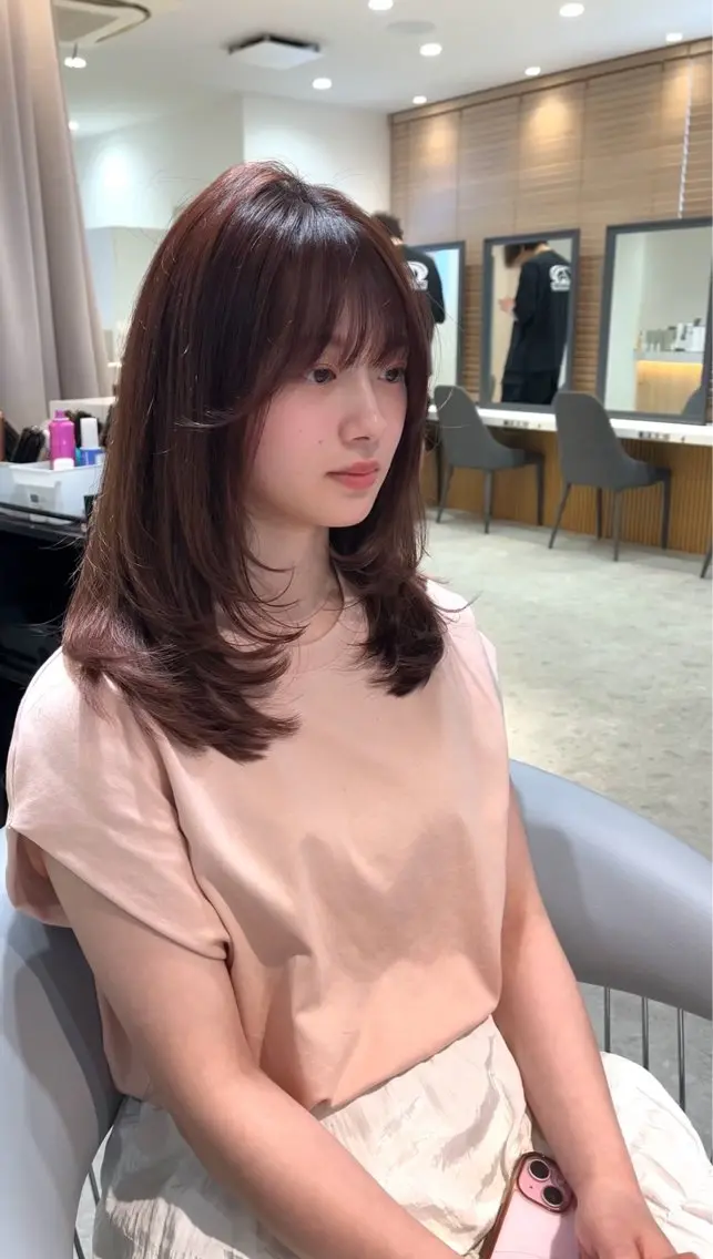 ミディアム ボブ 縮毛矯正 けいし🐬ボブ 美髪縮毛矯正のヘアスタイル