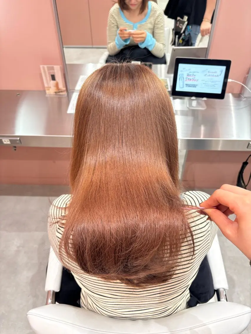 セミロング カラー ヘアカラー トリートメント 🌺ダブルカラー/ 艶カラー🌺momoのヘアスタイル
