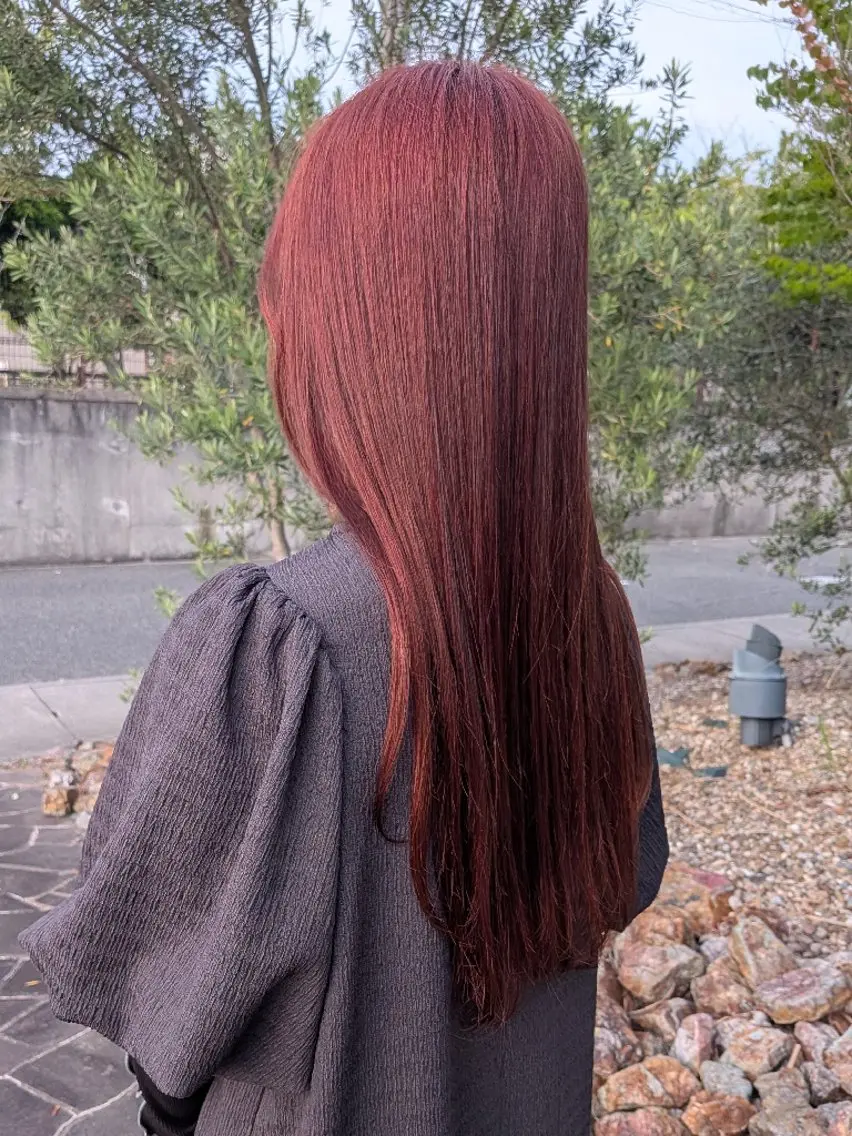 カラー ブラウンカラー ピンクカラー 中根 妃奈のヘアスタイル
